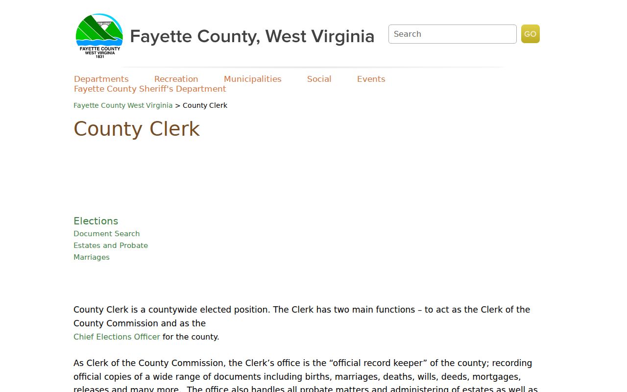 Oak Hill residents directory Fayette County Clerk records